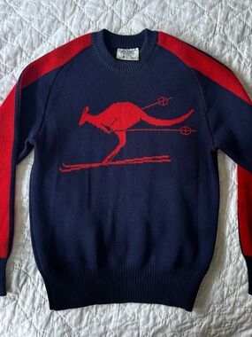 HySport Navy & Red Kangaroo Ski Crewneck Sweater